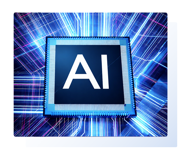 employee siting in front of a computer